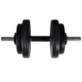 vidaXL Stojan na drepy so sadou činiek barbell a dumbbell 60,5 kg