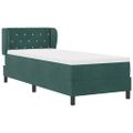 vidaXL Posteľ s pružinovým rámom Tmavozelená 80 x 200 cm Zamat