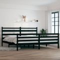 vidaXL Posteľný rám borovicový masív 200x200 cm čierny