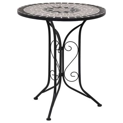 vidaXL Mozaikový bistro stolík, sivý 60 cm, keramika