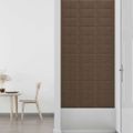 vidaXL Nástenné panely 12 ks hnedé 30x15 cm látkové 0,54 m²