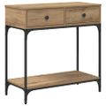 vidaXL Konzolový stôl dub artisan 75 x 34,5 x 75 cm Kompozitné drevo