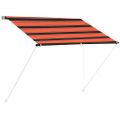 vidaXL Zaťahovacia markíza 100x150 cm oranžová a hnedá