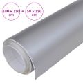 vidaXL Fólia na automobily 2 ks matná strieborná 100x150 cm+50x150 cm