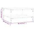vidaXL Konferenčný stolík dub sonoma 80x80x40 cm kompozitné drevo
