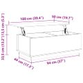 vidaXL Konferenčný stolík 100x50x35 cm borovicový masív
