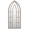 vidaXL Záhradné zrkadlo pieskové 70x30 cm exteriérové železo