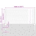vidaXL Hexagonálny plot s stĺpom 100 x 0,8 m Pozinkovaná oceľ