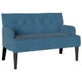 vidaXL Chesterfield lavica Modrá 112 x 65,5 x 75 cm Zamat