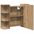 vidaXL Zrkadlová skrinka dub artisan 80x20,5x64 cm spracované drevo