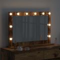 vidaXL Toaletné zrkadlo Staré drevo 80 x 55 x 18 cm Obdĺžnikový
