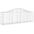 vidaXL Oblúkový gabionový kôš 5 ks 200x30x60/80 cm pozinkované železo