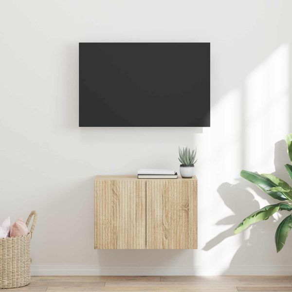 vidaXL TV nástenná skriňa Nástenný Sonoma dub 59,5 x 31 x 40 cm