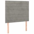 vidaXL Čelo postele svetlosivé 80x5x118/128 cm zamatové