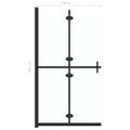 vidaXL Skladacia sprchová zástena priehľadné ESG sklo 70x190 cm