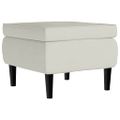 vidaXL Kreslo wingback s podnožkou krémové zamatové