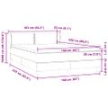 vidaXL Posteľný rám boxsping s matracom Čierna 160x220 cm zamat