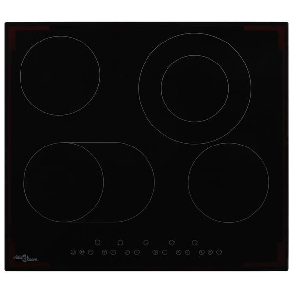 vidaXL Keramická varná doska so 4 platničkami dotykové ovládanie 6600W