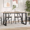 vidaXL Jedálenský stolík v tvare O 160x80x75,5 cm borovica a oceľ