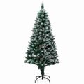 vidaXL Umelý vianočný stromček Zelená 180 cm PVC a Oceľ a Plast