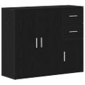 vidaXL Komoda čierna dub 91x29,5x75 cm, imitácia dreva