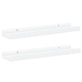 vidaXL Poličky na zarámované obrázky 2 ks biele 40x9x3 cm MDF