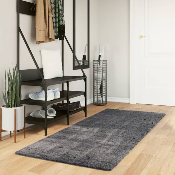 vidaXL Koberec HUARTE krátky vlas mäkký umývateľný antracit 80x200 cm