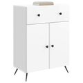 vidaXL Servírovacia skriňa Biela s vysokým leskom 66 x 34,5 x 90 cm