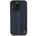 Púzdro Mercedes pre iPhone 16 Pro Max 6,9" MEHMP16X23RURBV Hardcase MB Blue Line Leather MagSafe tmavomodrá