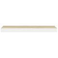 vidaXL Plávajúce nástenné police 2ks dubové a biele 80x23,5x3,8 cm MDF