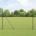 vidaXL Hexagonálny plotový základ 10 x 1,6 m PVC potiahnutá oceľ Sivá