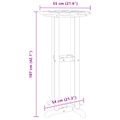 vidaXL Barový stôl Biela 55 x 55 x 107 cm Polyetylén