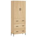 vidaXL Vysoká skrinka dub sonoma 69,5x34x180 cm spracované drevo