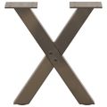 vidaXL Nohy konferenčného stolíka v tvare X, 2 ks, prírodná oceľ, 37 x (30-31) cm, oceľ