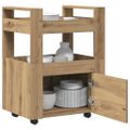 vidaXL Kuchynský vozík dub artisan 60 x 45 x 80 cm Kompozitné drevo