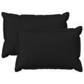 vidaXL Poťah na podložku 2 pcs HOUTEN Čierna 30 x 50 cm Falošný ľan