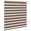 vidaXL Zebra roleta hnedá 145x150 cm šírka látky 140,9cm polyester