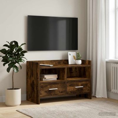 vidaXL TV skrinka 71,5 x 33 x 47 cm Dymový dub Kompozitné drevo