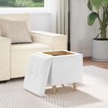 vidaXL Ottoman s Úložným Priestorom Biely 40 x 40 x 45 cm Umelá koža