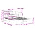 vidaXL Posteľ s knižnicou bez matraca vosková 200x200 cm borovica