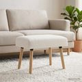 vidaXL lavička Jednofarebný Krémová 60 x 40 x 45 cm Bouclé