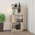 vidaXL Knižnica/deliaca stena sivá 51x25x101 cm masívna borovica