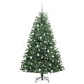 vidaXL Umelý Sklápací Vianočný Stromček Zelená 180 cm PVC a kov