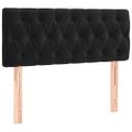 vidaXL Posteľný rám boxspring s matracom čierny 100x200 cm zamat