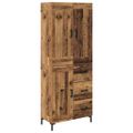 vidaXL Highboard 2 ks Staré drevo 69,5 x 34 x 180 cm Kompozitné drevo