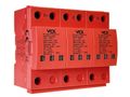 Prepätová ochrana VCX DC trieda T1T2 (B+C) 3P 1500 V 12,5 kA RED
