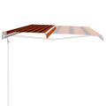 vidaXL Automatická zaťahovacia markíza 400x300 cm oranžová a hnedá