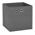 vidaXL Úložné boxy 10 ks, netkaná textília 28x28x28 cm, sivé