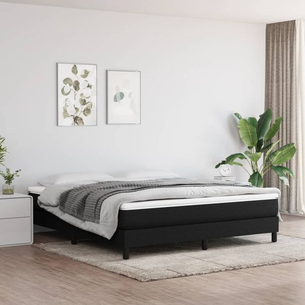 vidaXL Posteľný rám s boxspringom čierny 160x200 cm látka