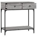 vidaXL Konzolový stolík sivý sonoma 75 x 34,5 x 75 cm kompozitné drevo